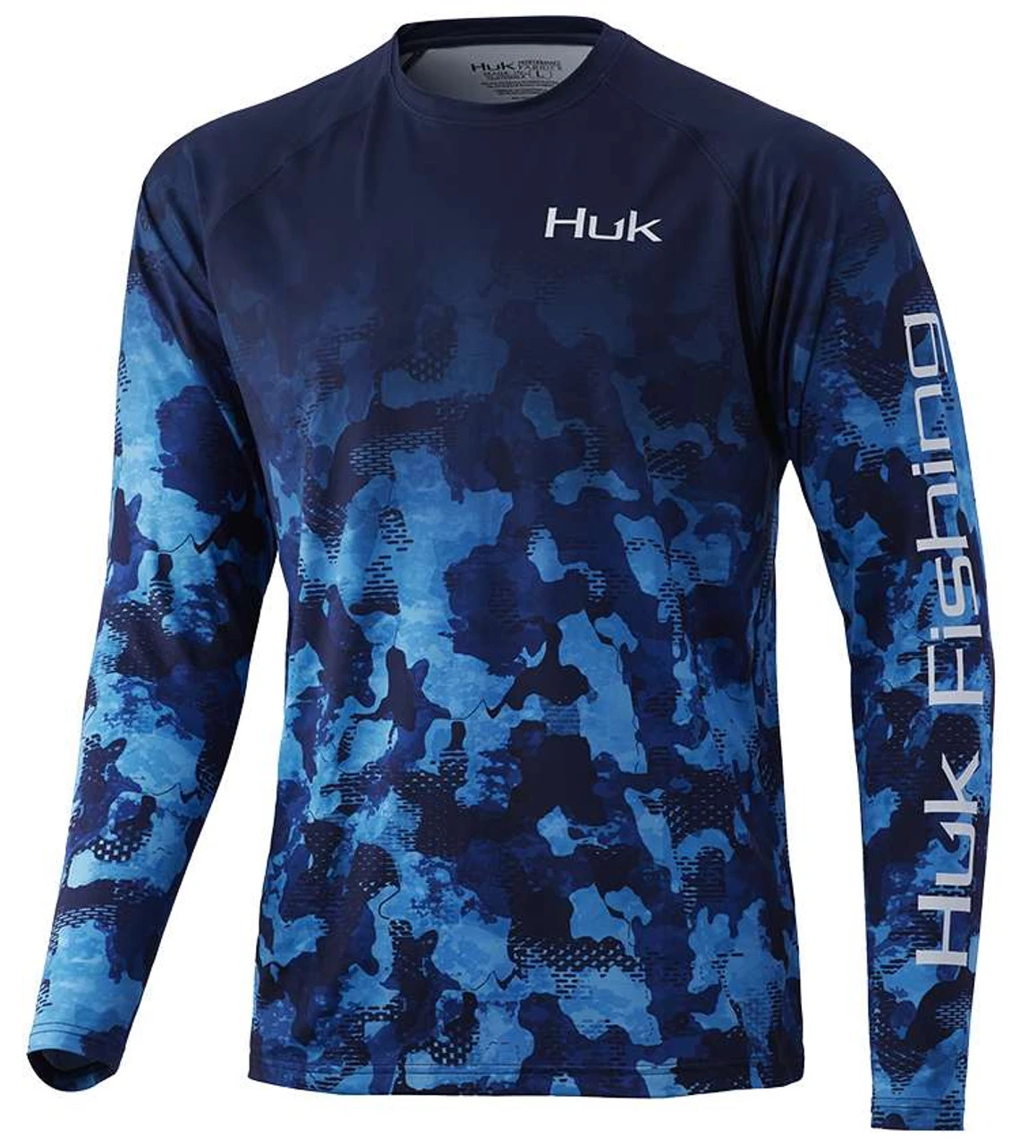 Huk Refraction Fish Fade Long Sleeve Shirt - San Sal - Medium 2 Huk Refraction Fish Fade Long Sleeve Shirt - San Sal - Medium - Image 2