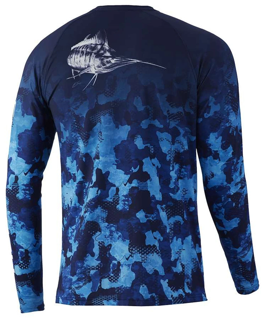 Huk Refraction Fish Fade Long Sleeve Shirt - San Sal - Medium 1 Huk Refraction Fish Fade Long Sleeve Shirt - San Sal - Medium