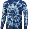 Huk Spiral Dye Pursuit Long Sleeve Shirt - Deep Ocean Blue - Medium