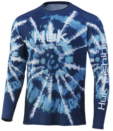 Huk Spiral Dye Pursuit Long Sleeve Shirt - Deep Ocean Blue - Medium 1 Huk Spiral Dye Pursuit Long Sleeve Shirt - Deep Ocean Blue - Medium
