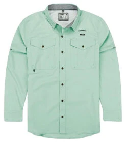 Jetty Bowline Long Sleeve Guide Shirt - Mint - 2X-Large