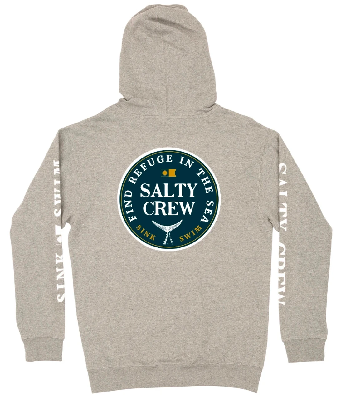 Salty Crew Fathom Fleece Hoodie - Gunmetal Heather 2 Salty Crew Fathom Fleece Hoodie - Gunmetal Heather - Image 2