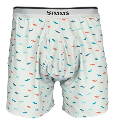 Simms Mens Boxers - Trout Critter Sterling - 2X-Large 1 Simms Mens Boxers - Trout Critter Sterling - 2X-Large