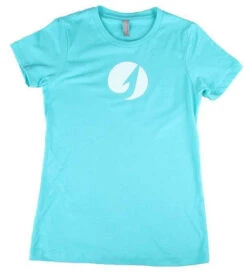 TackleDirect Hook Logo Womens T-Shirt - Tahiti Blue - Size X-Small